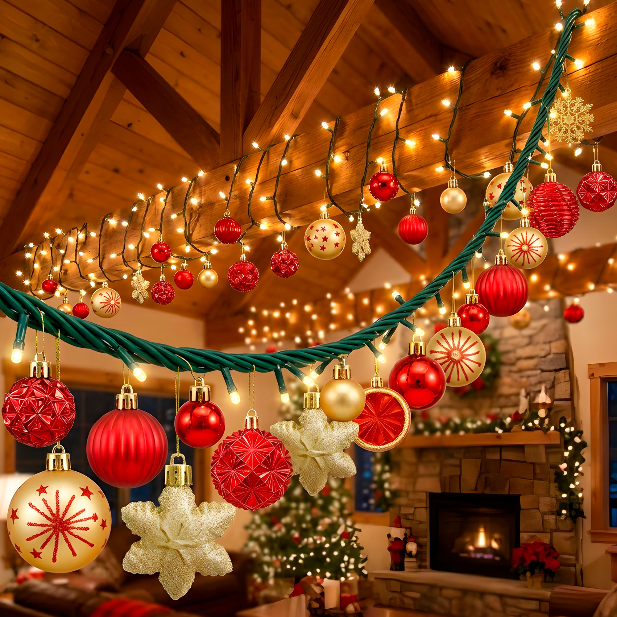Juego Chiches Bolas Esferas Adornos Colgantes Árbol Navidad Diseños Variados 31