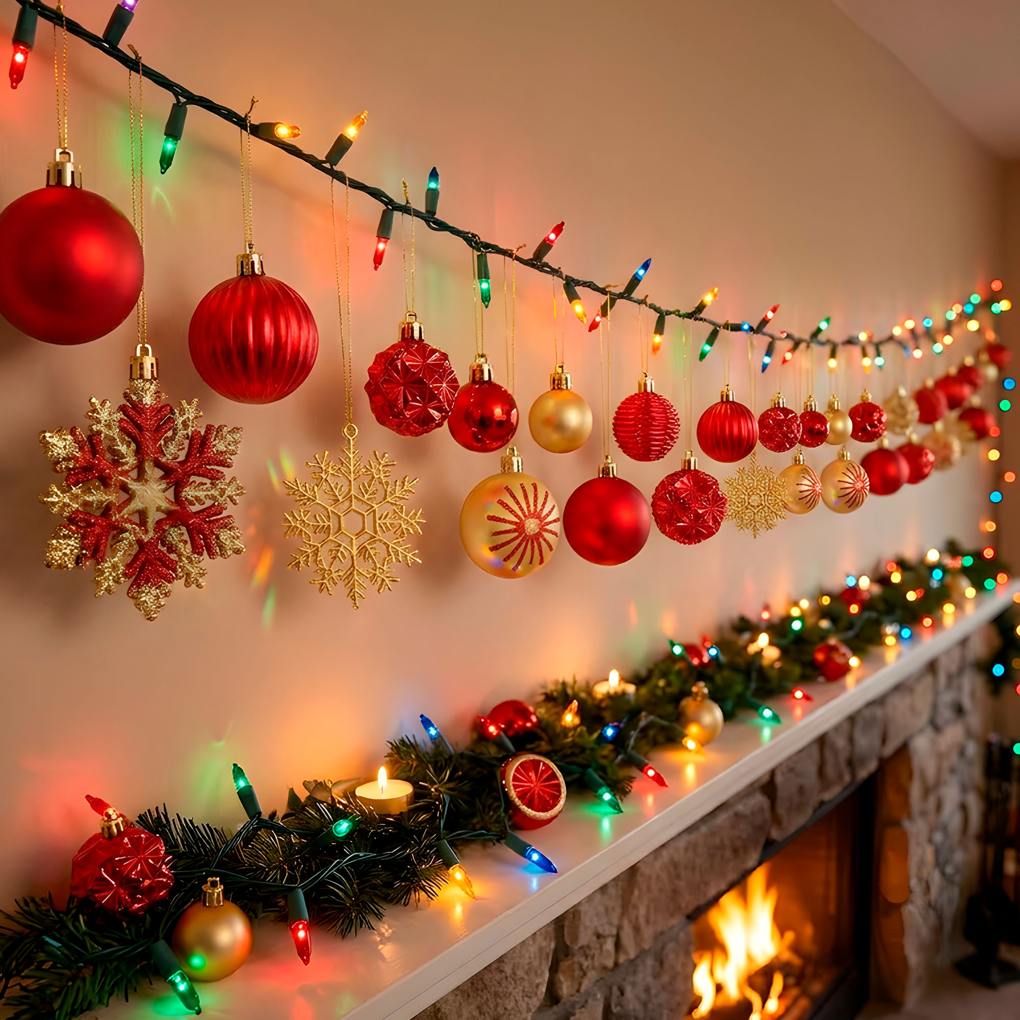 Juego Chiches Bolas Esferas Adornos Colgantes Árbol Navidad Diseños Variados 34