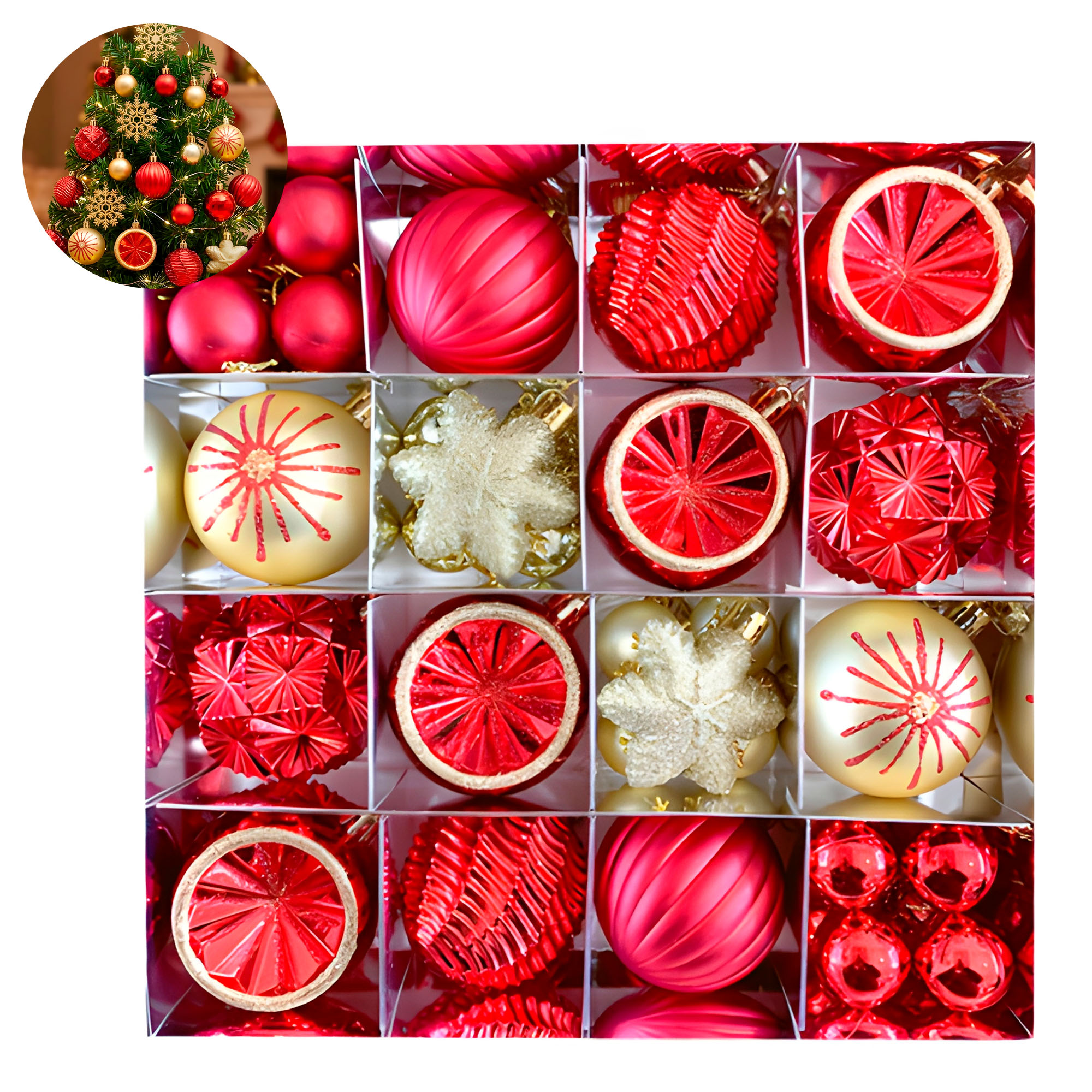 Juego Chiches Bolas Esferas Adornos Colgantes Árbol Navidad Diseños Variados 35