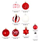 Juego Bolas Esferas Adornos Colgantes Árbol Navidad Diseños Colores - Miniatura 3