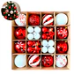 Juego Bolas Esferas Adornos Colgantes Árbol Navidad Diseños Colores - Miniatura 1