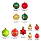 Juego Bolas Esferas Adornos Colgantes Árbol Navidad Diseños Colores - Miniatura 6