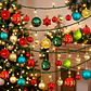 Juego Bolas Esferas Adornos Colgantes Árbol Navidad Diseños Colores - Miniatura 10