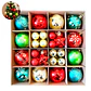 Juego Bolas Esferas Adornos Colgantes Árbol Navidad Diseños Colores - Miniatura 4