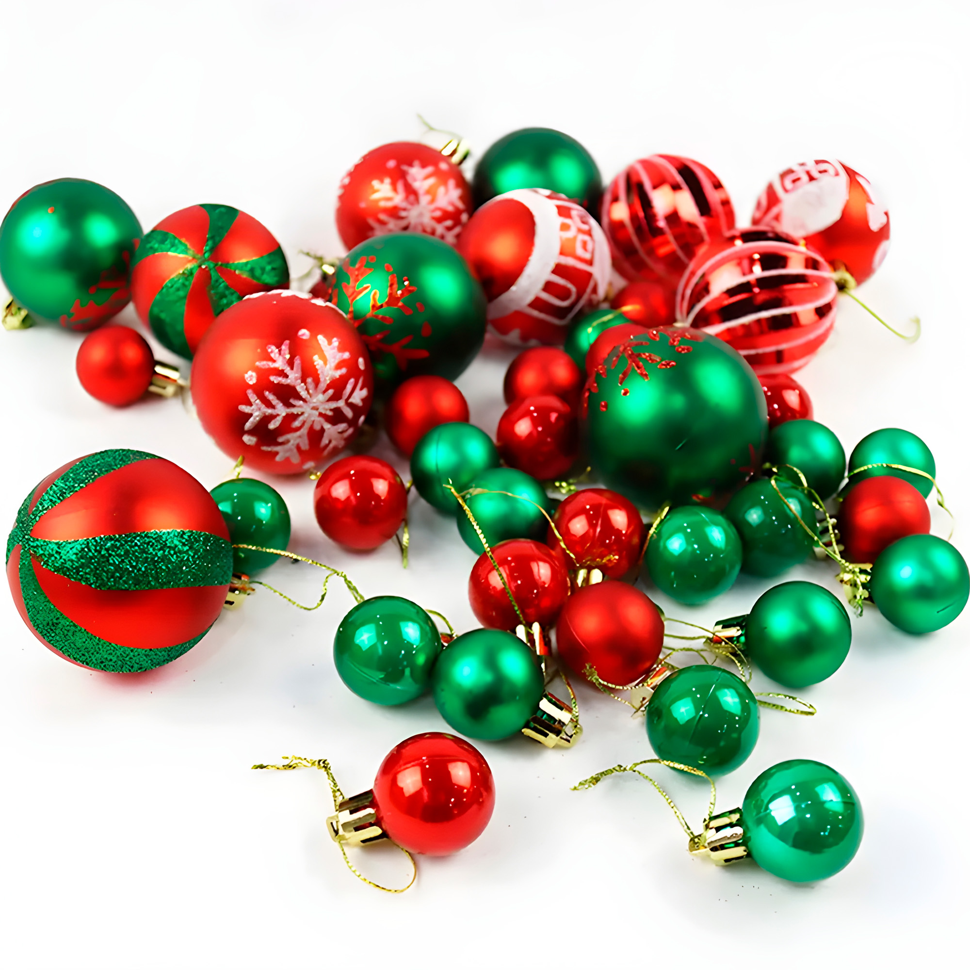 Juego Bolas Esferas Adornos Colgantes Árbol Navidad Diseños Colores 21