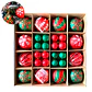 Juego Bolas Esferas Adornos Colgantes Árbol Navidad Diseños Colores - Miniatura 25