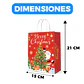 Bolsas De Regalo Navidad Viejito Pascuero 21 X 15 X 8 cm - Miniatura 2
