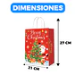 Bolsas De Regalo Navidad Viejito Pascuero 27 X 21 X 11cm - Miniatura 2