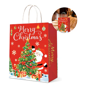 Bolsas De Regalo Navidad Viejito Pascuero 27 X 21 X 11cm