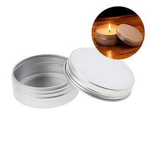 Portavelas Latas Fabricación 30 ml Gris Fabricación Insumo 5,2 X 2,2 CM