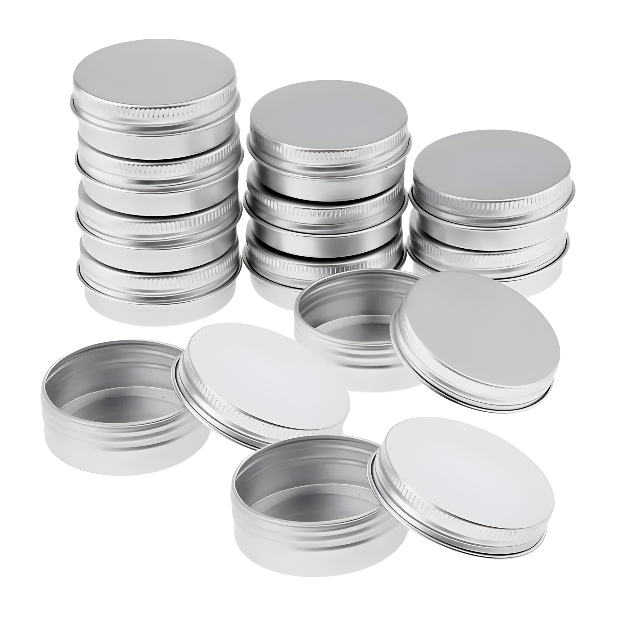 Latas Fabricación Velas 100 ml Gris Portavela 8,3 X 2,6 CM 10