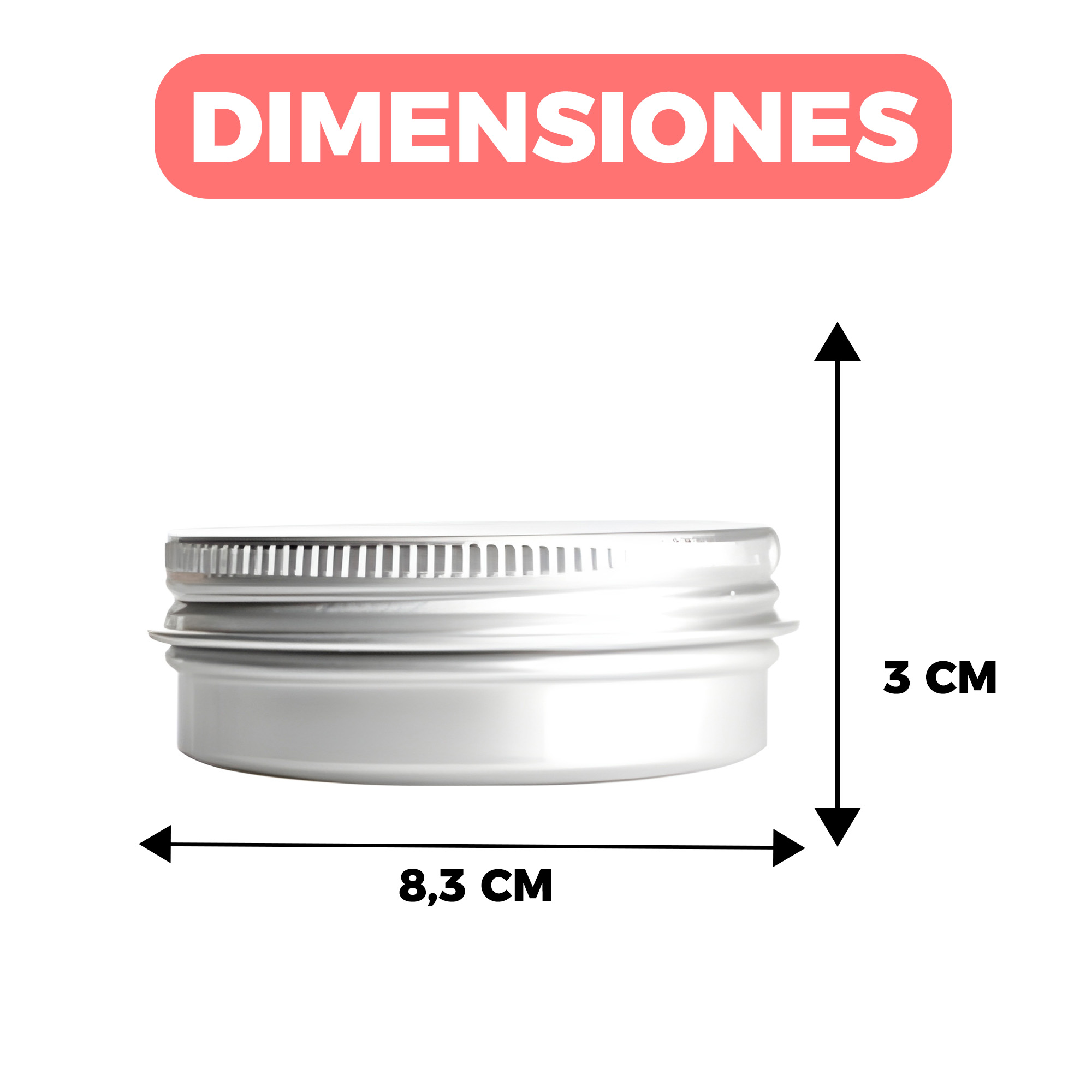 Portavelas Latas Fabricación 120 ml Gris Portavela 8,3 X 3 CM 2