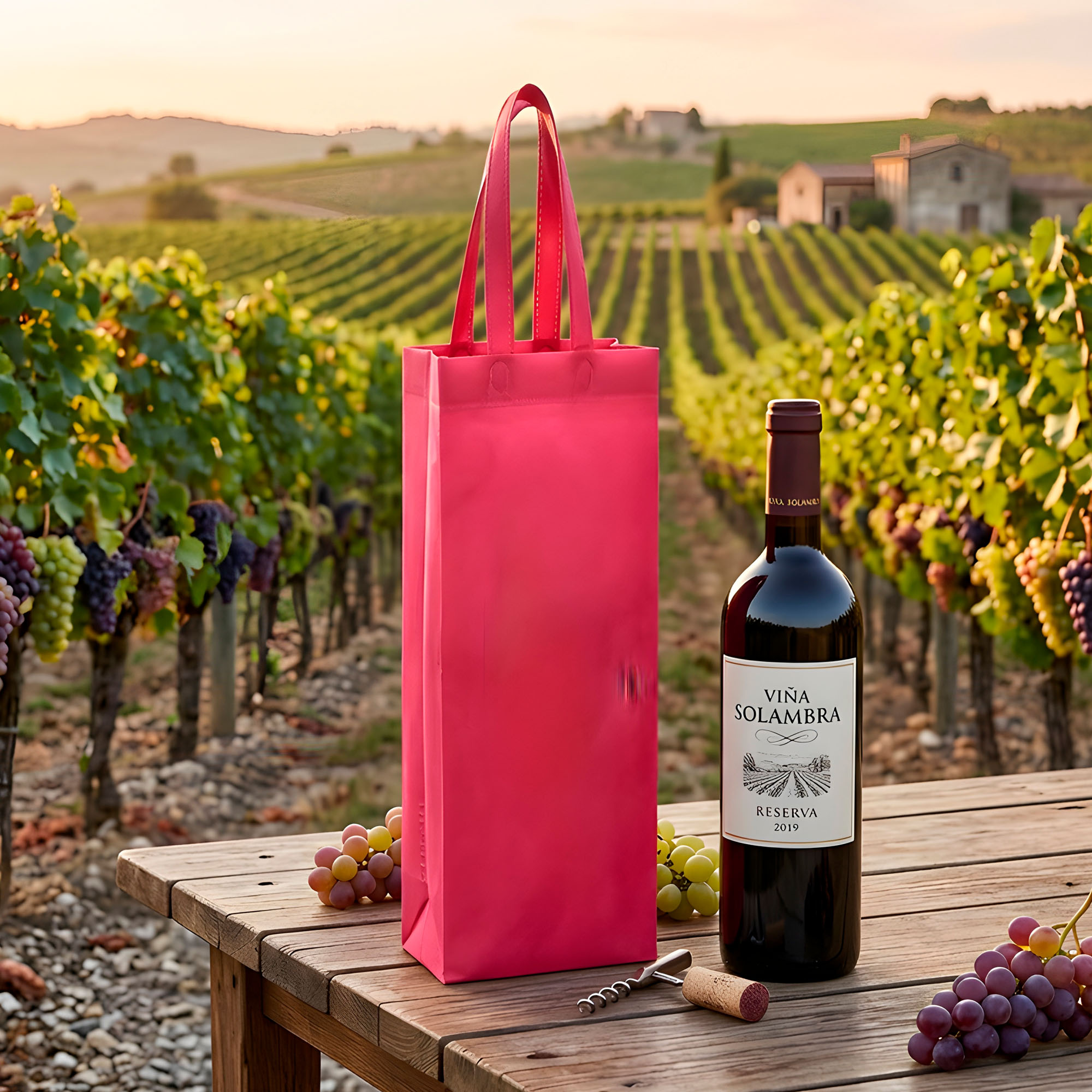 Bolsas Tela Botella TNT Vino Licores 35X10X10 Colores Variados 3