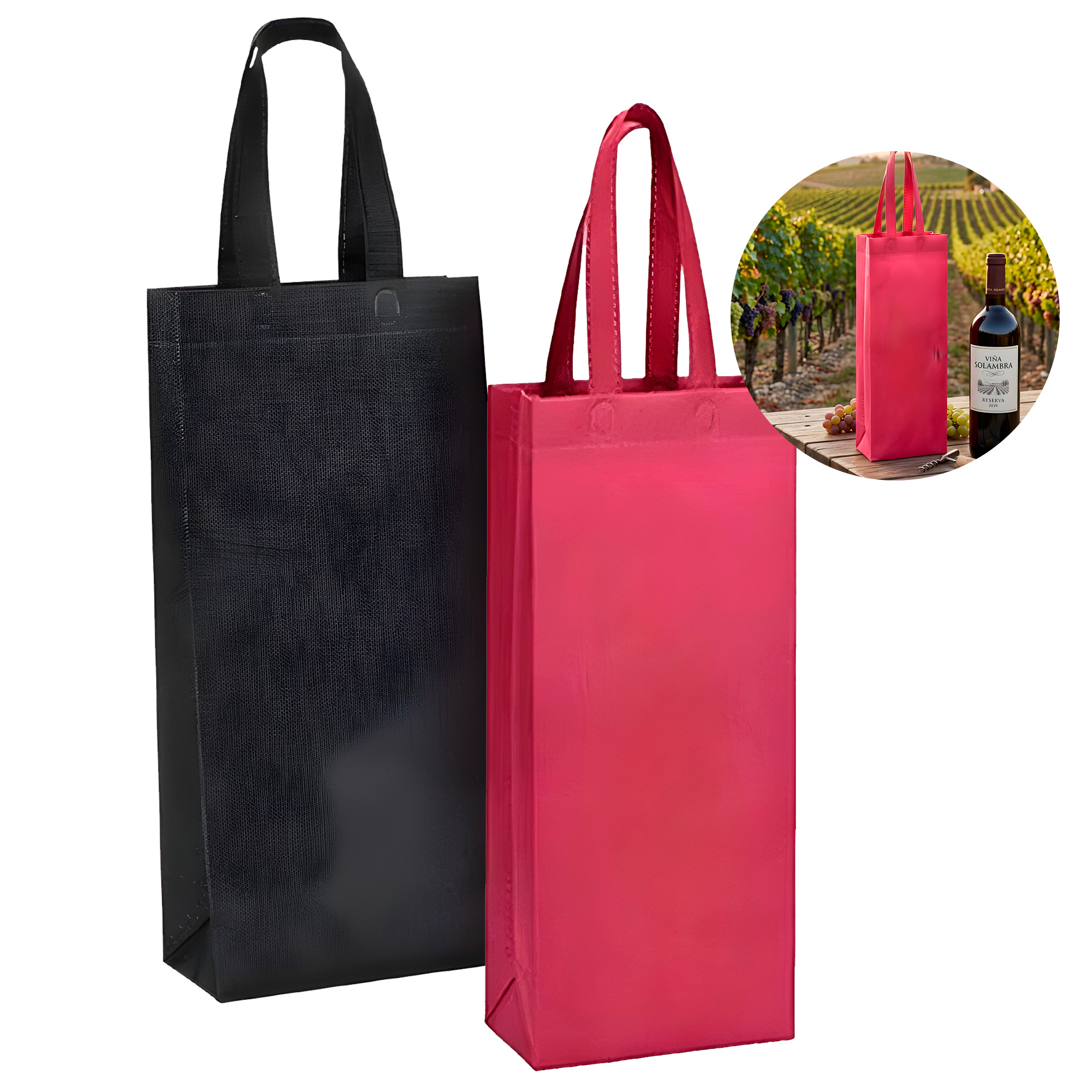 Bolsas Tela Botella TNT Vino Licores 35X10X10 Colores Variados 1
