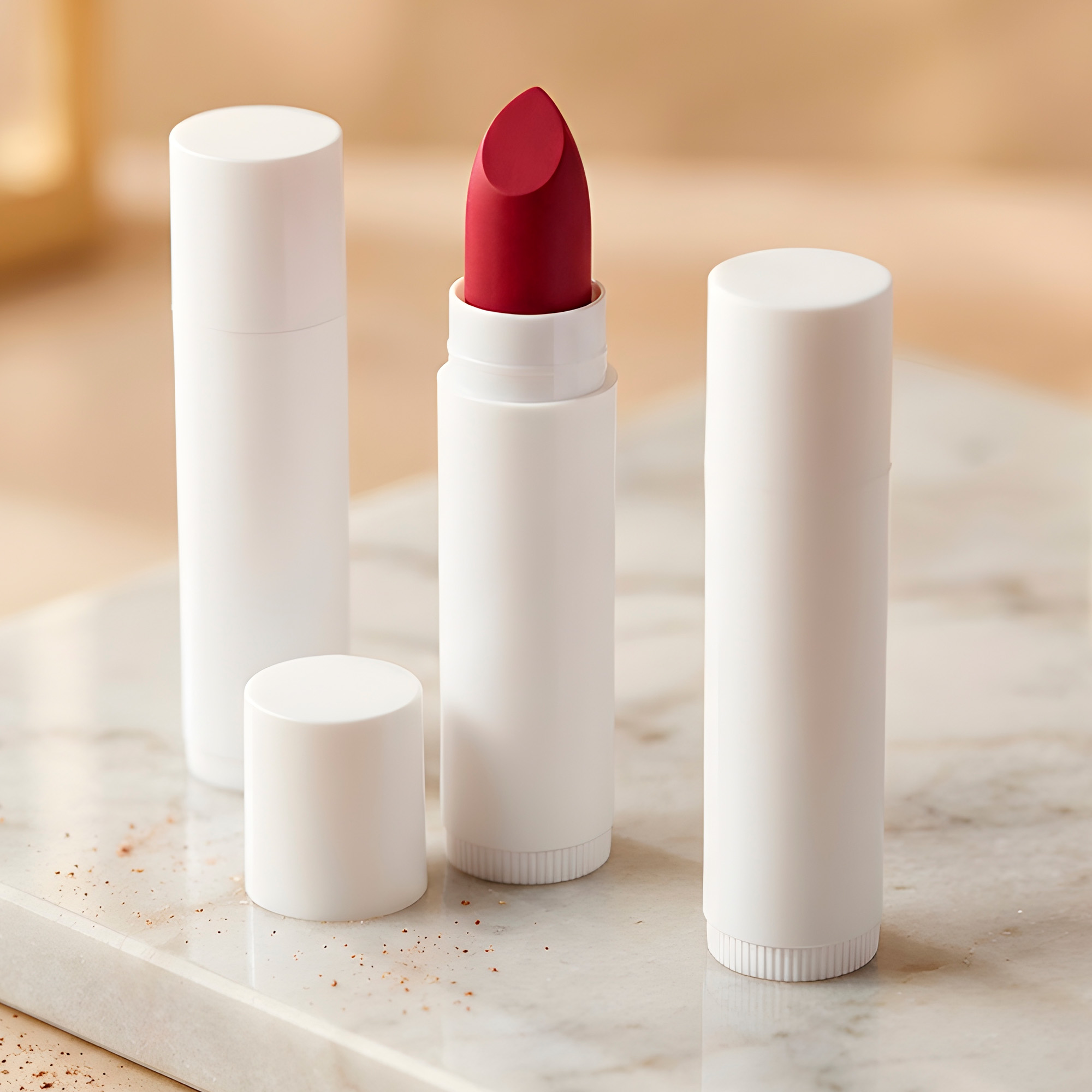 Set 10 Envases Blancos Labial Balsamo Lipstick 5g Tornillo 7