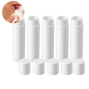 Set 10 Envases Blancos Labial Balsamo Lipstick 5g Tornillo