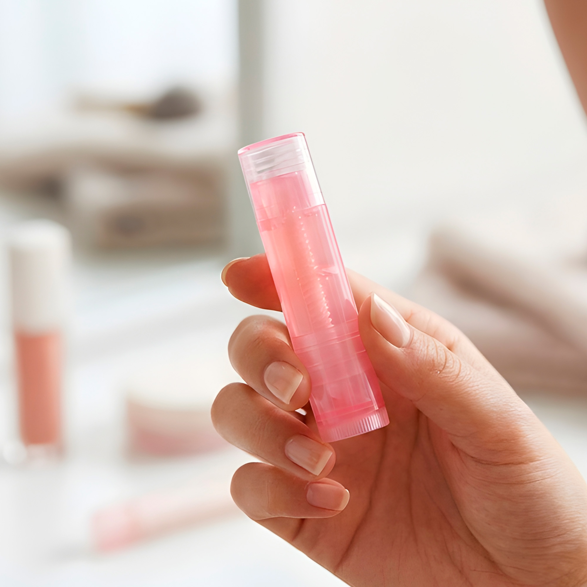 Set 10 Envases Rosa Labial Balsamo Lipstick 5g Semi transparente 4