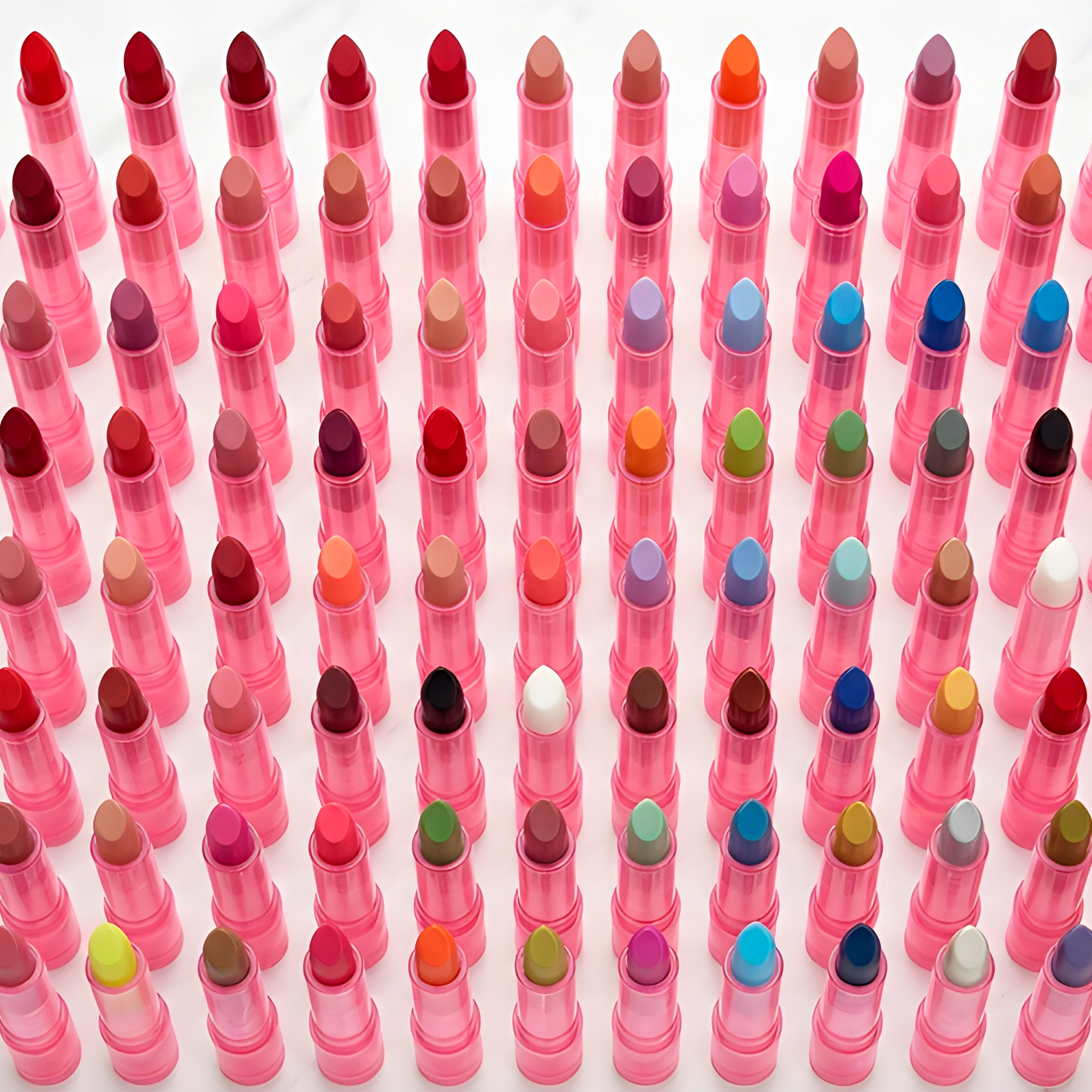 Set 10 Envases Rosa Labial Balsamo Lipstick 5g Semi transparente 10