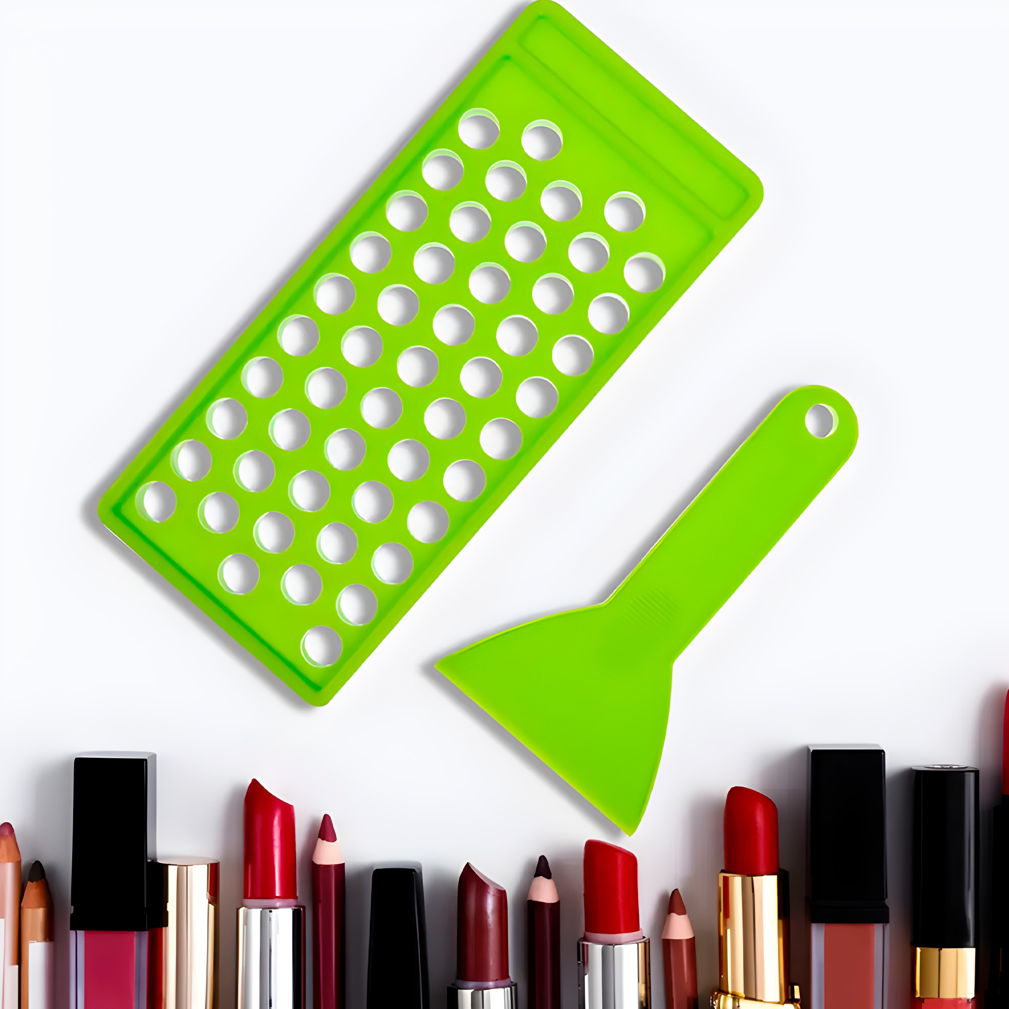 Kit Bandeja Relleno Bálsamo Labial 50 Cavidades Molde Llenado Labiales DIY 3