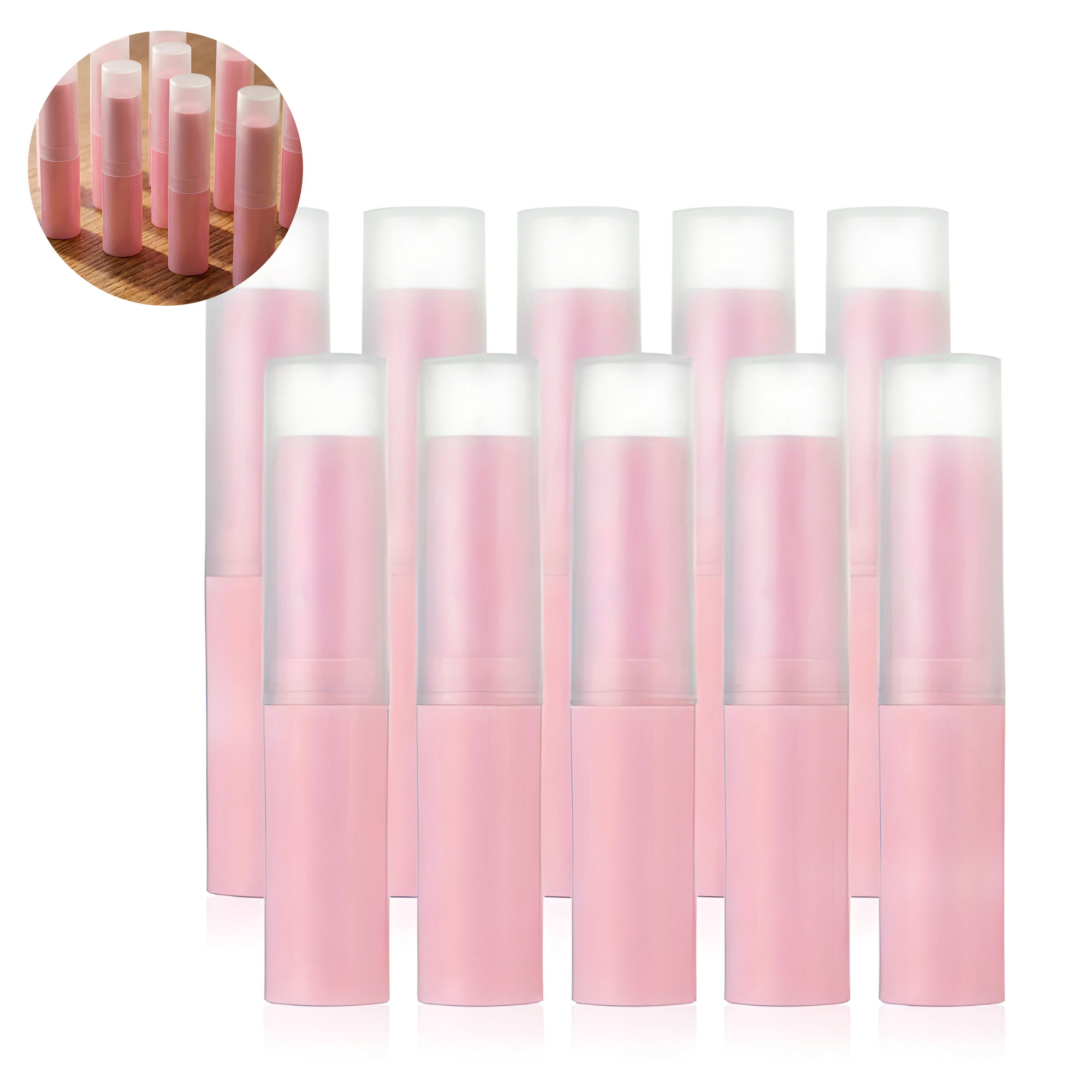 Set 10 Tubos Envases Labial Balsamo Lipstick 3g Colores 18