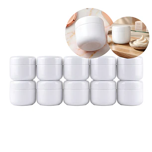 Set 10 Frascos Cremas 30g Acrilico Facial Manos Corporal