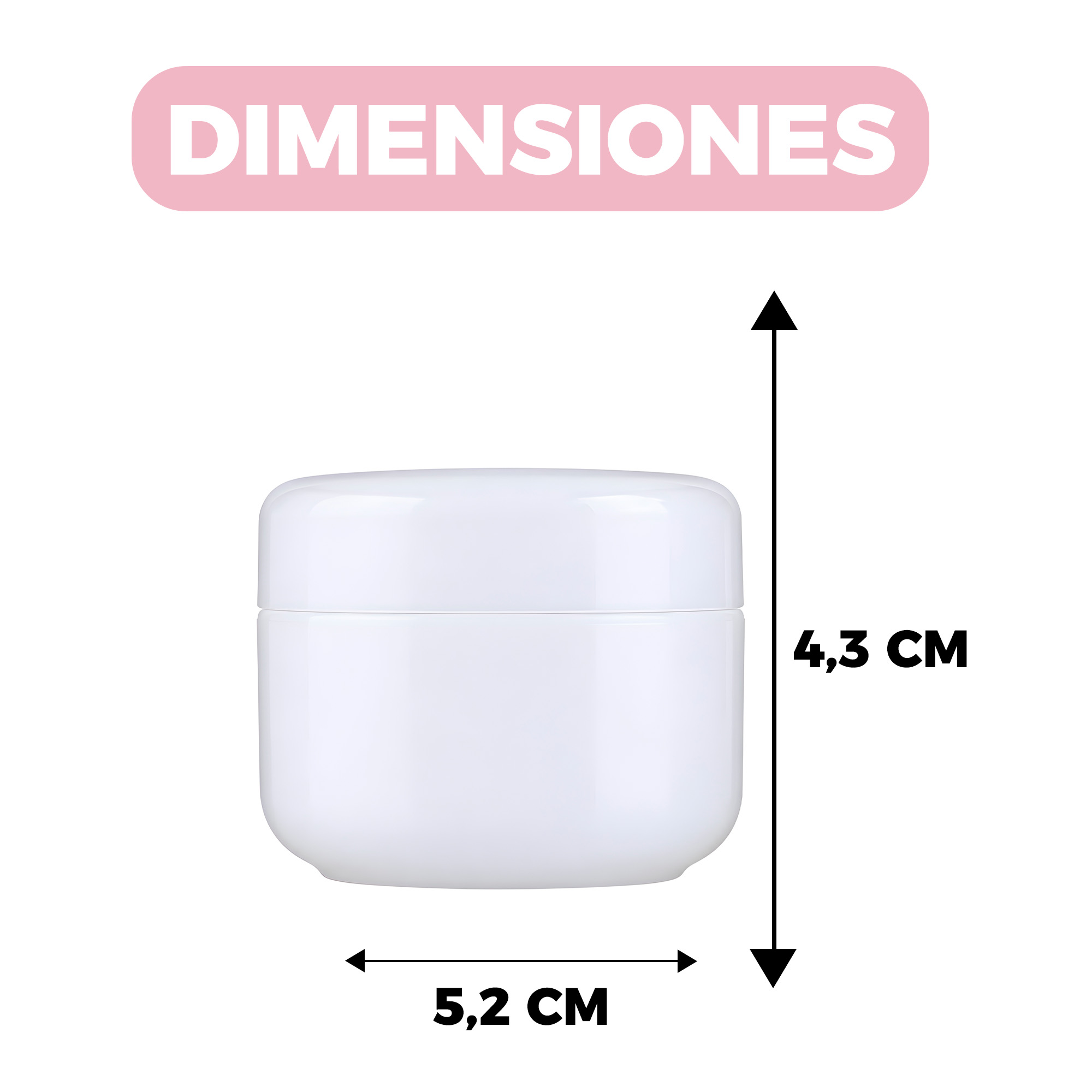 Set 10 Frascos Cremas 50g Acrilico Facial Manos Corporal 2