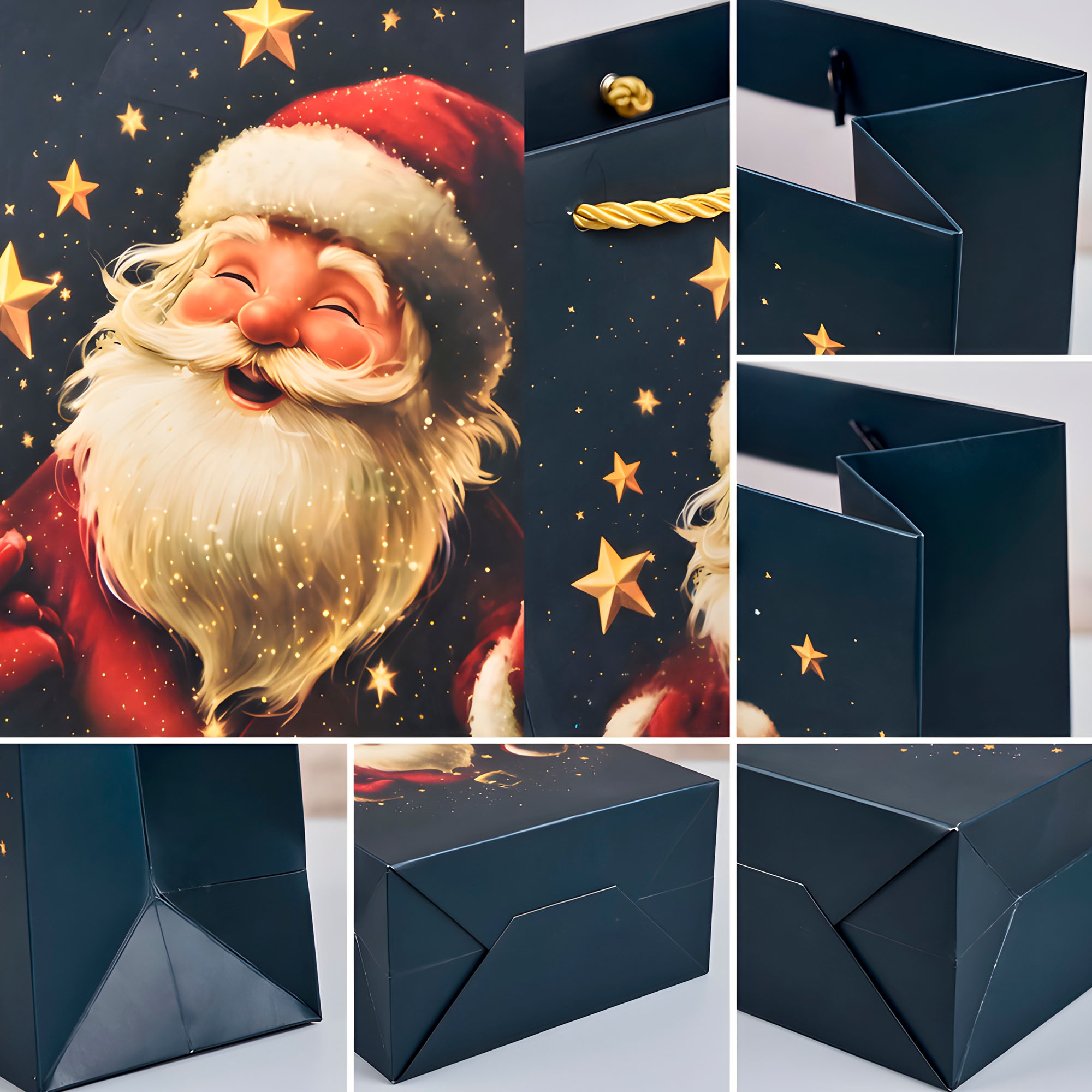 Bolsa De Regalo Navidad 23x18x10cm Diseño Regalos 9