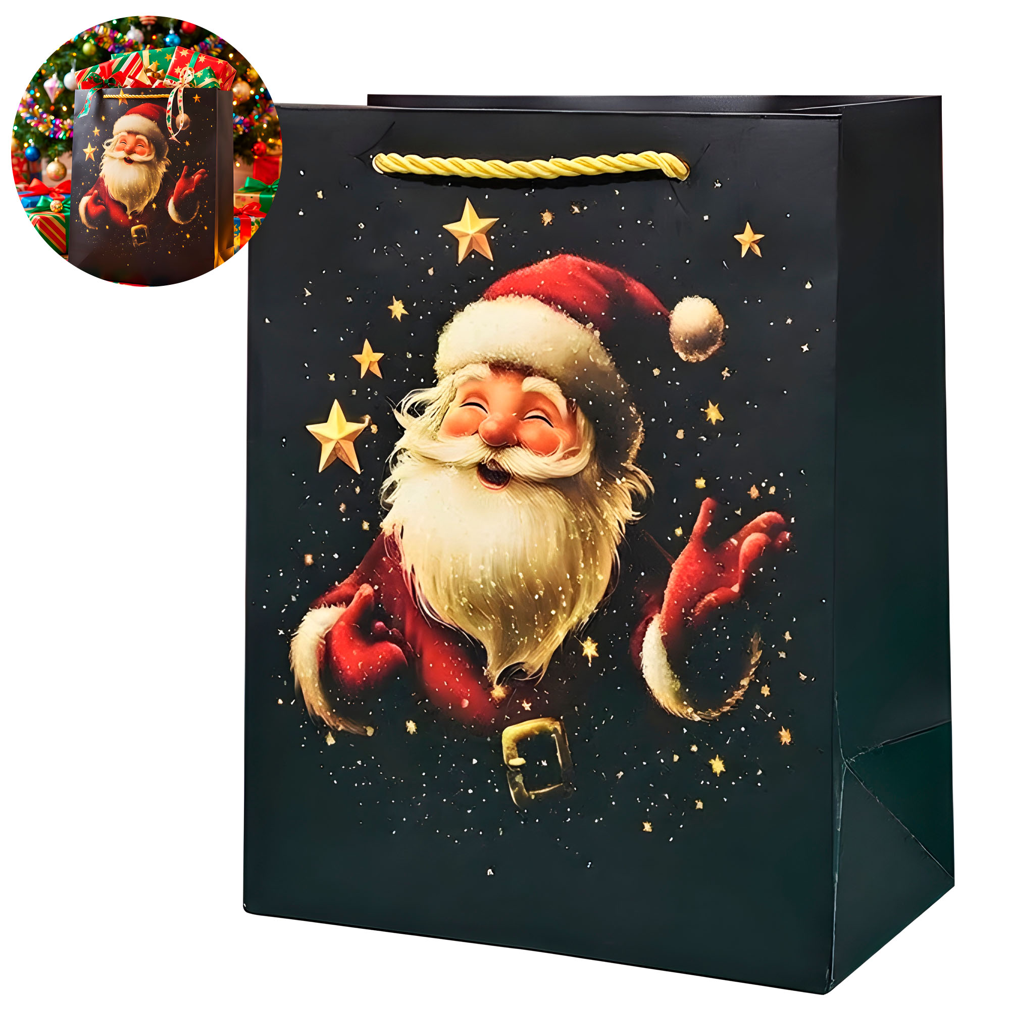 Bolsa De Regalo Navidad 32x26x10cm Diseño Regalos 17