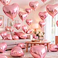 Set 20 Globos Metálicos Corazón Colores Fiestas Adornos Celebraciones - Miniatura 10