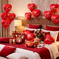 Set 20 Globos Metálicos Corazón Colores Fiestas Adornos Celebraciones - Miniatura 17