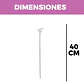 100 Soporte De Globos Varillas Blancas 40 CM Arreglos Fechas Especiales - Miniatura 2