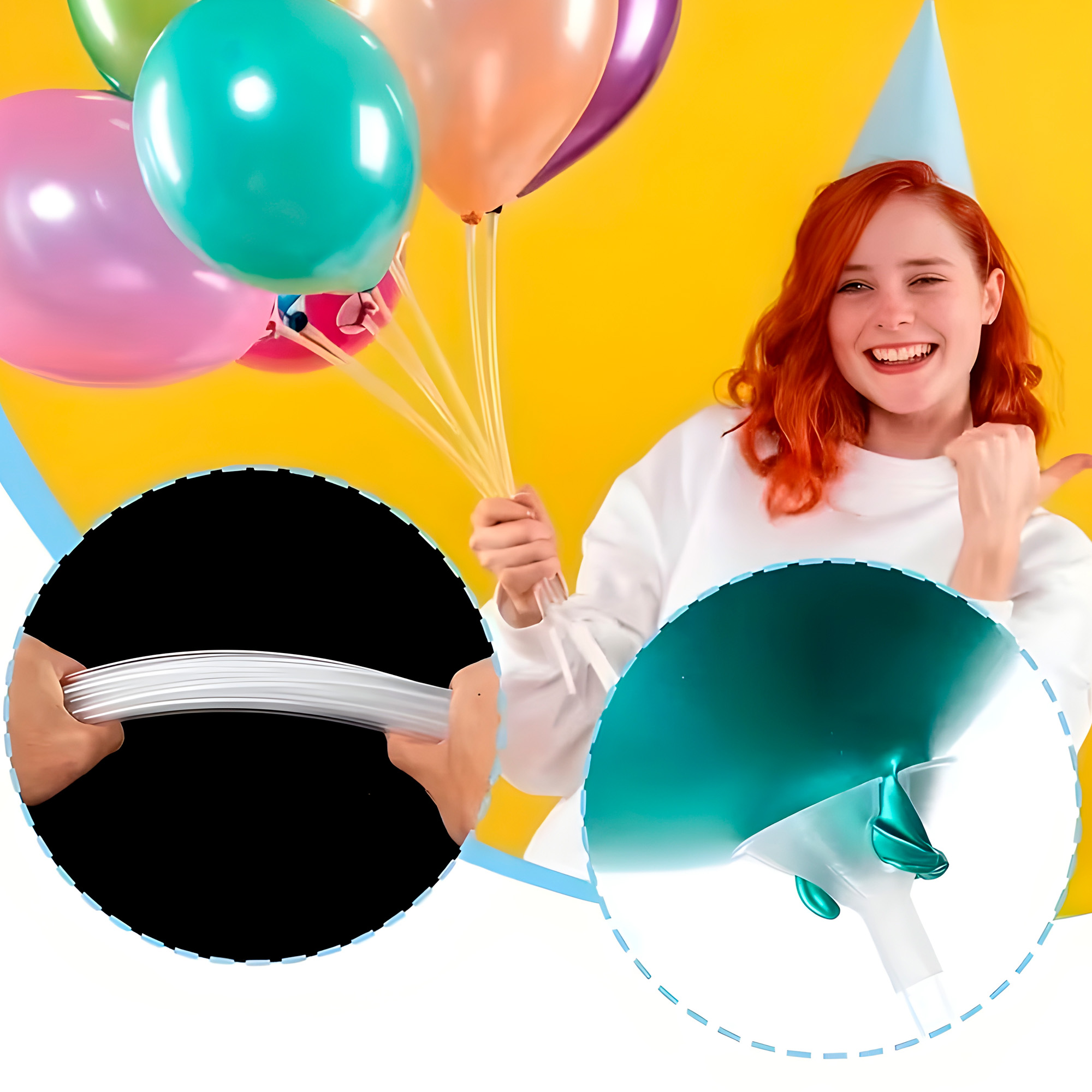 100 Soporte De Globos Varillas Blancas 40 CM Arreglos Fechas Especiales 3