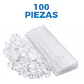 100 Soporte De Globos Varillas Blancas 40 CM Arreglos Fechas Especiales - Miniatura 4