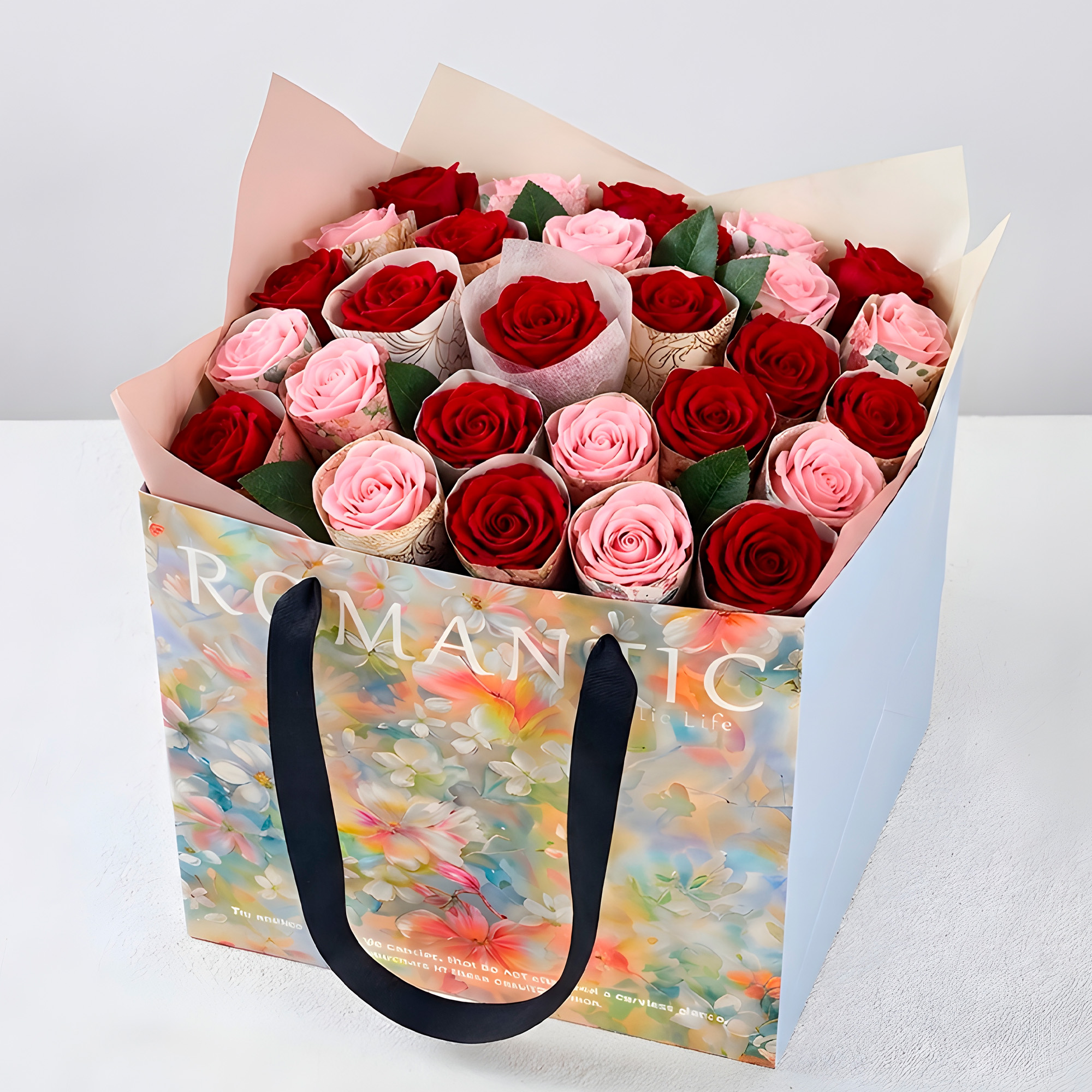 Bolsa de Papel Texturizada para Flores 27.5 X 27.5CM 6