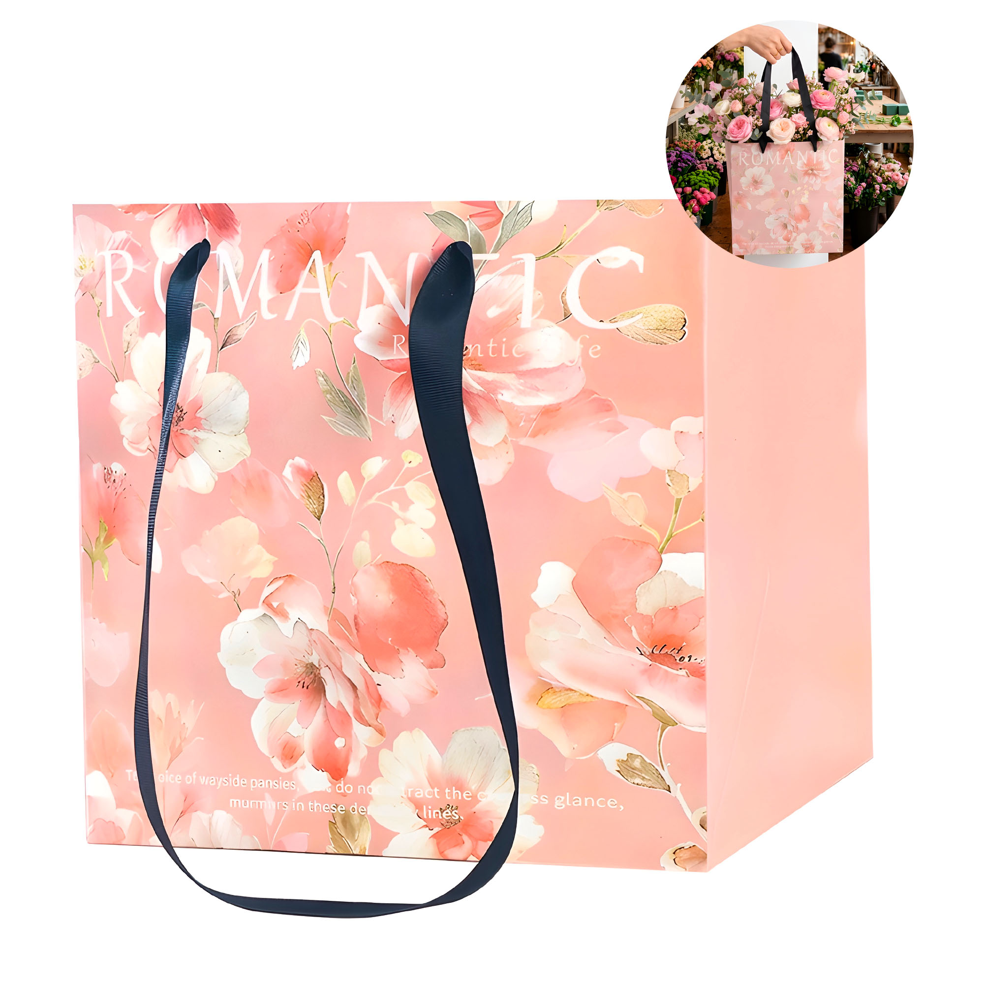 Bolsa de Papel Texturizada para Flores 27.5 X 27.5CM 8
