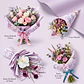10 Hojas Papel Kraft Envoltorio Floral Diseño Óleo Arte 35x50 Cm - Miniatura 7