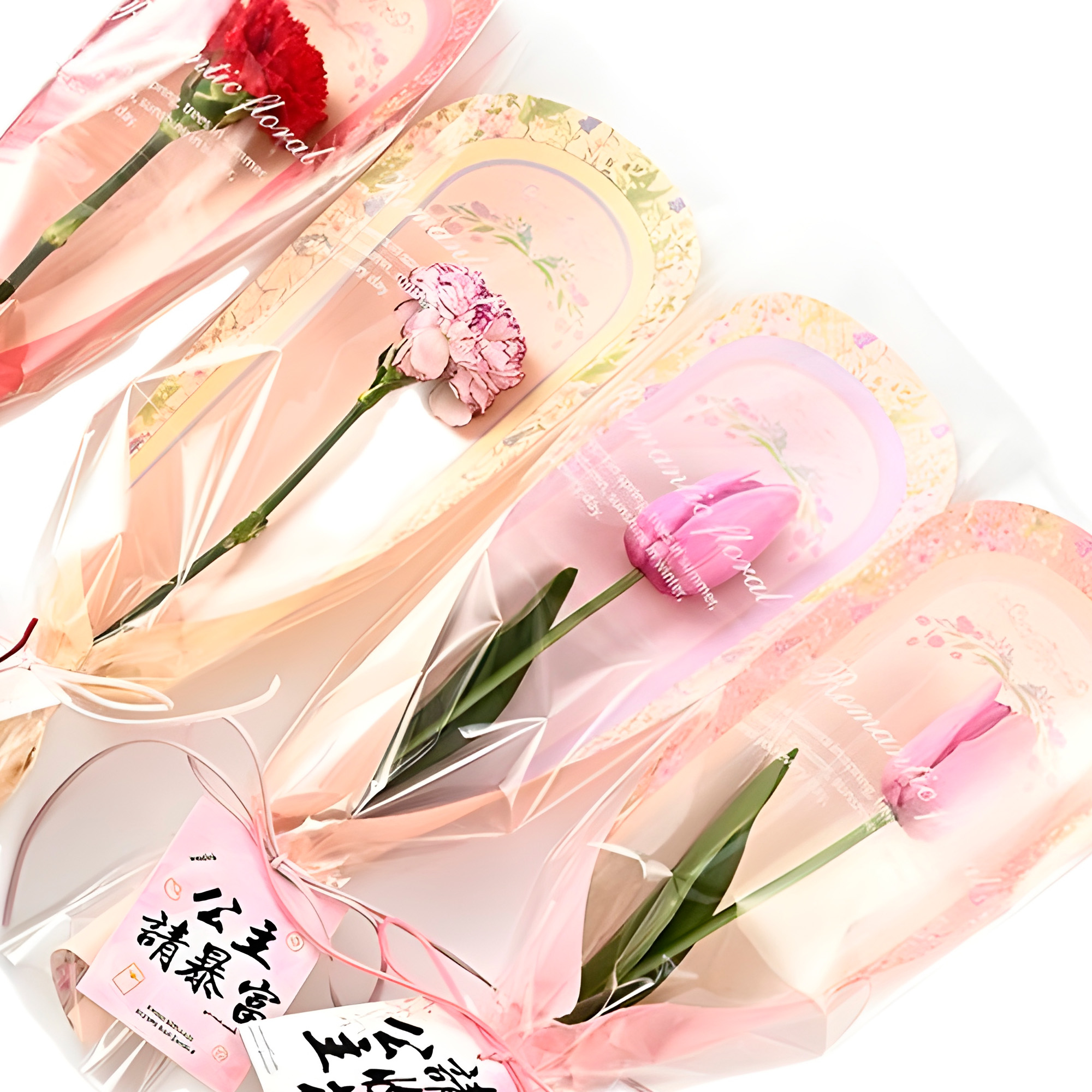 10 Papeles Coreano Purpura Celofán Manga Bolsa Para Flores 45 X 15 CM 4
