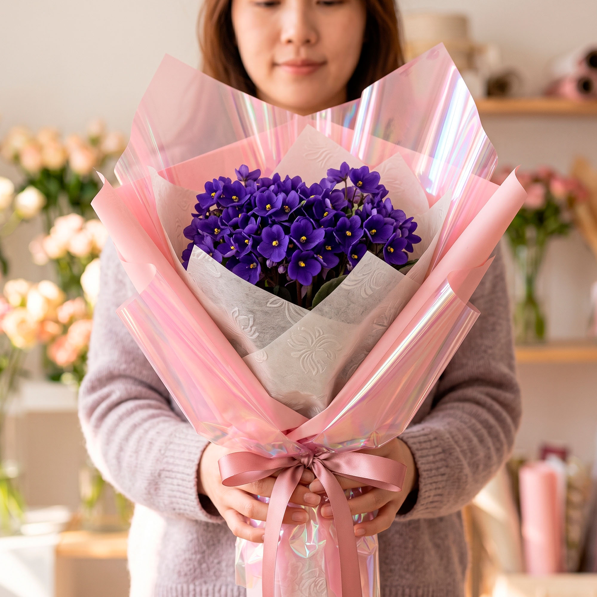 Set de 20 Pliegos de Papel Celofán Para Ramos Flores 58 x 58 cm 3
