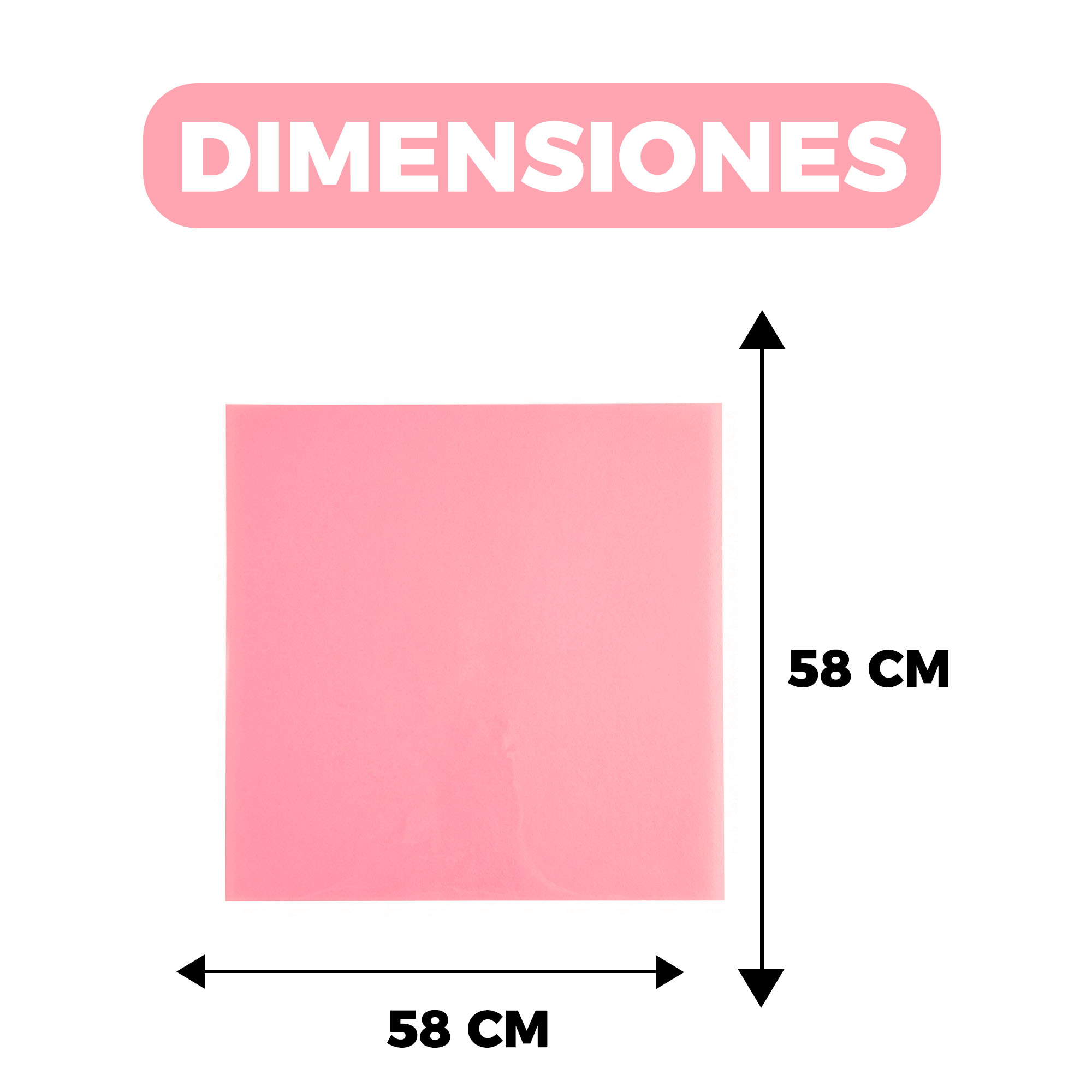 Set de 20 Pliegos de Papel Celofán Para Ramos Flores 58 x 58 cm 20