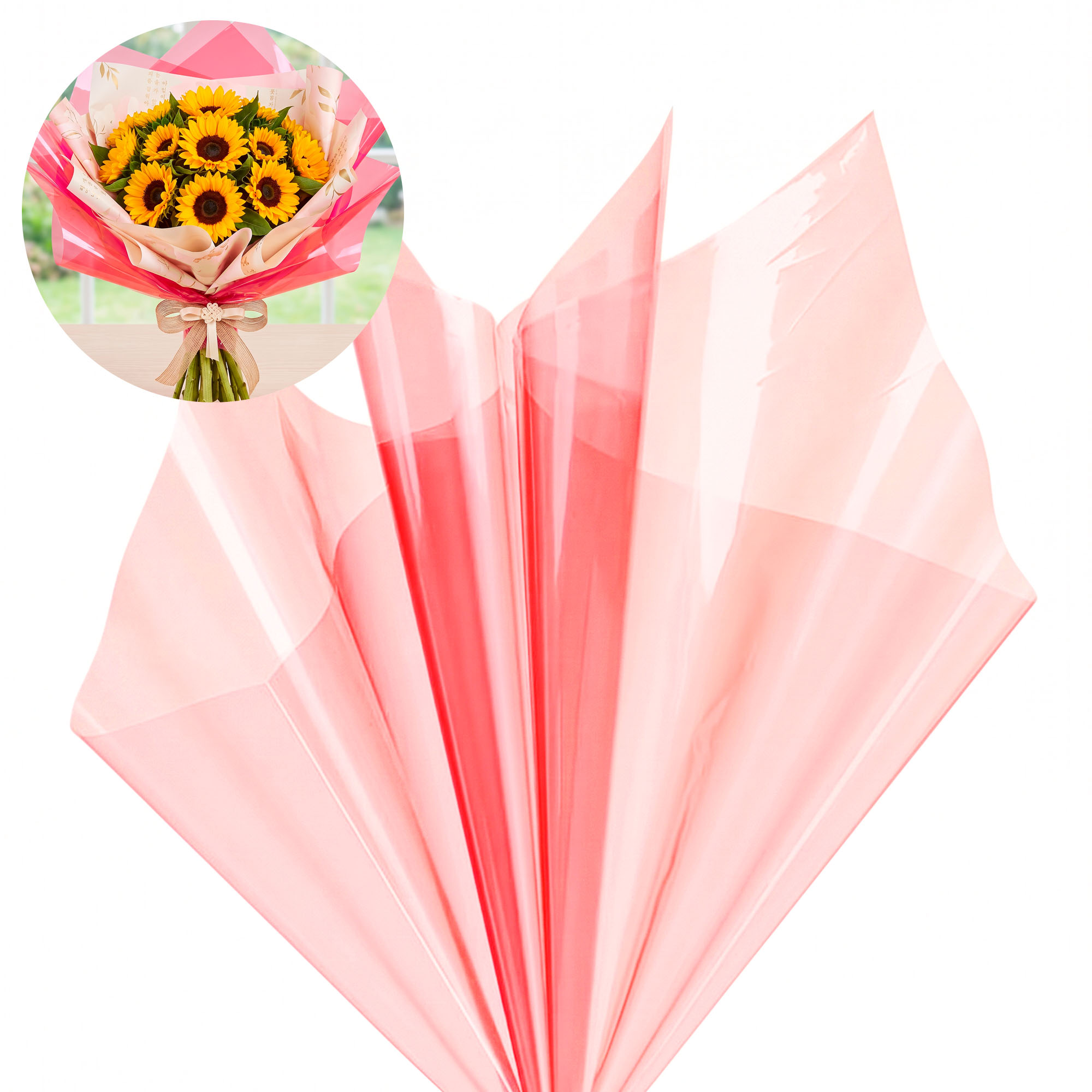 Set de 20 Pliegos de Papel Celofán Para Ramos Flores 58 x 58 cm 16