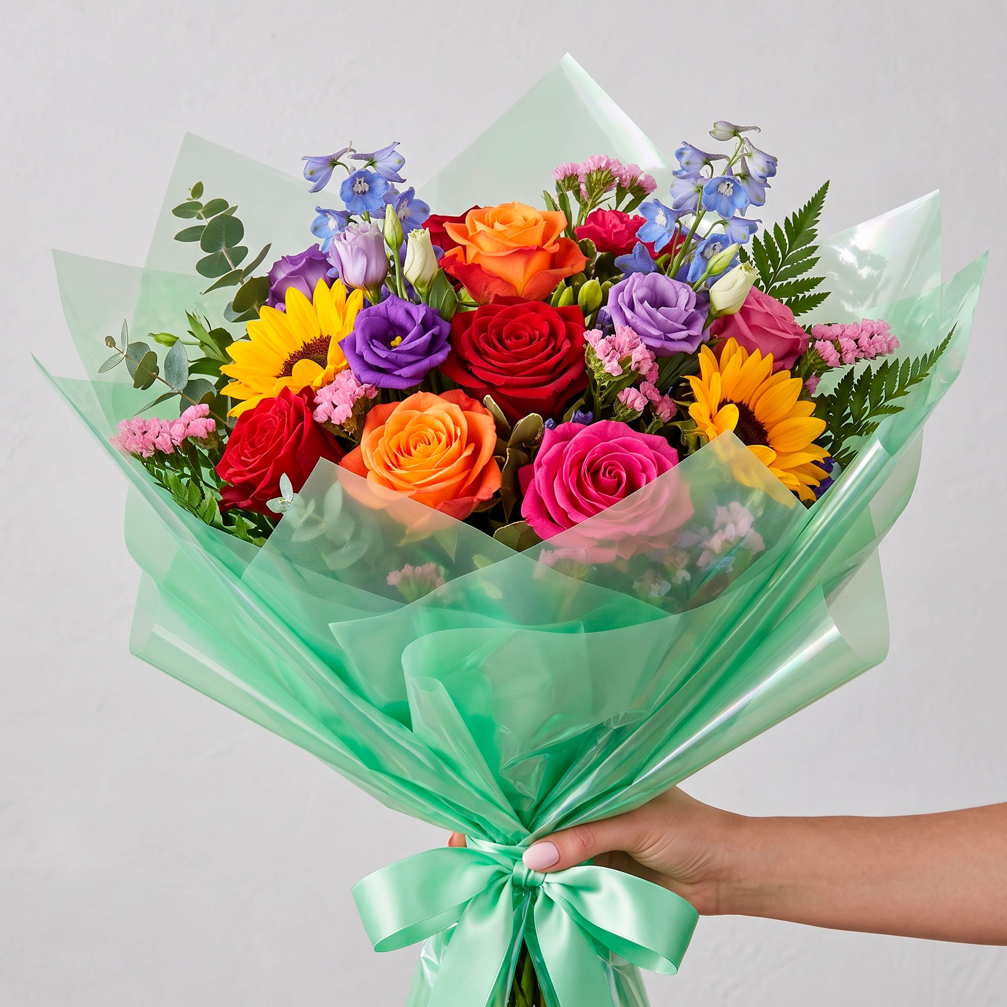 Set de 20 Pliegos de Papel Celofán Para Ramos Flores 58 x 58 cm 23