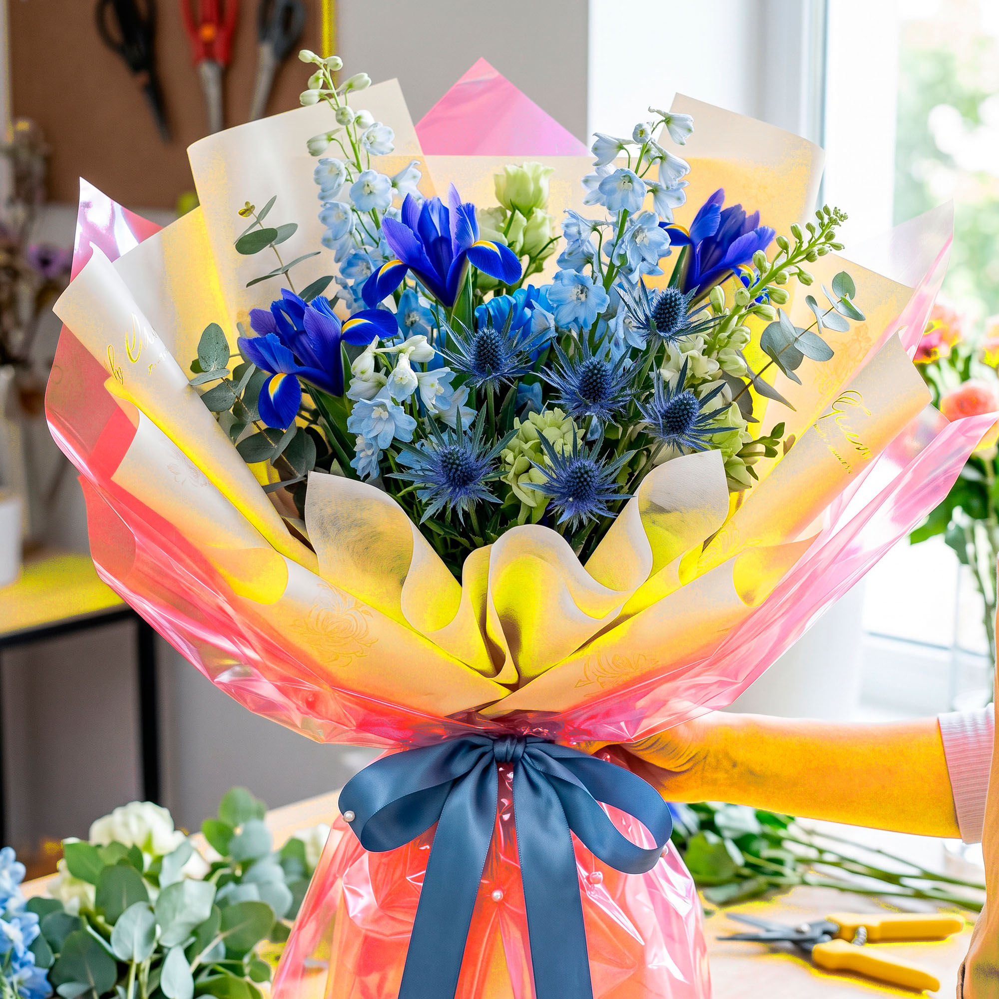 Set de 20 Pliegos de Papel Celofán Para Ramos Flores 58 x 58 cm 24