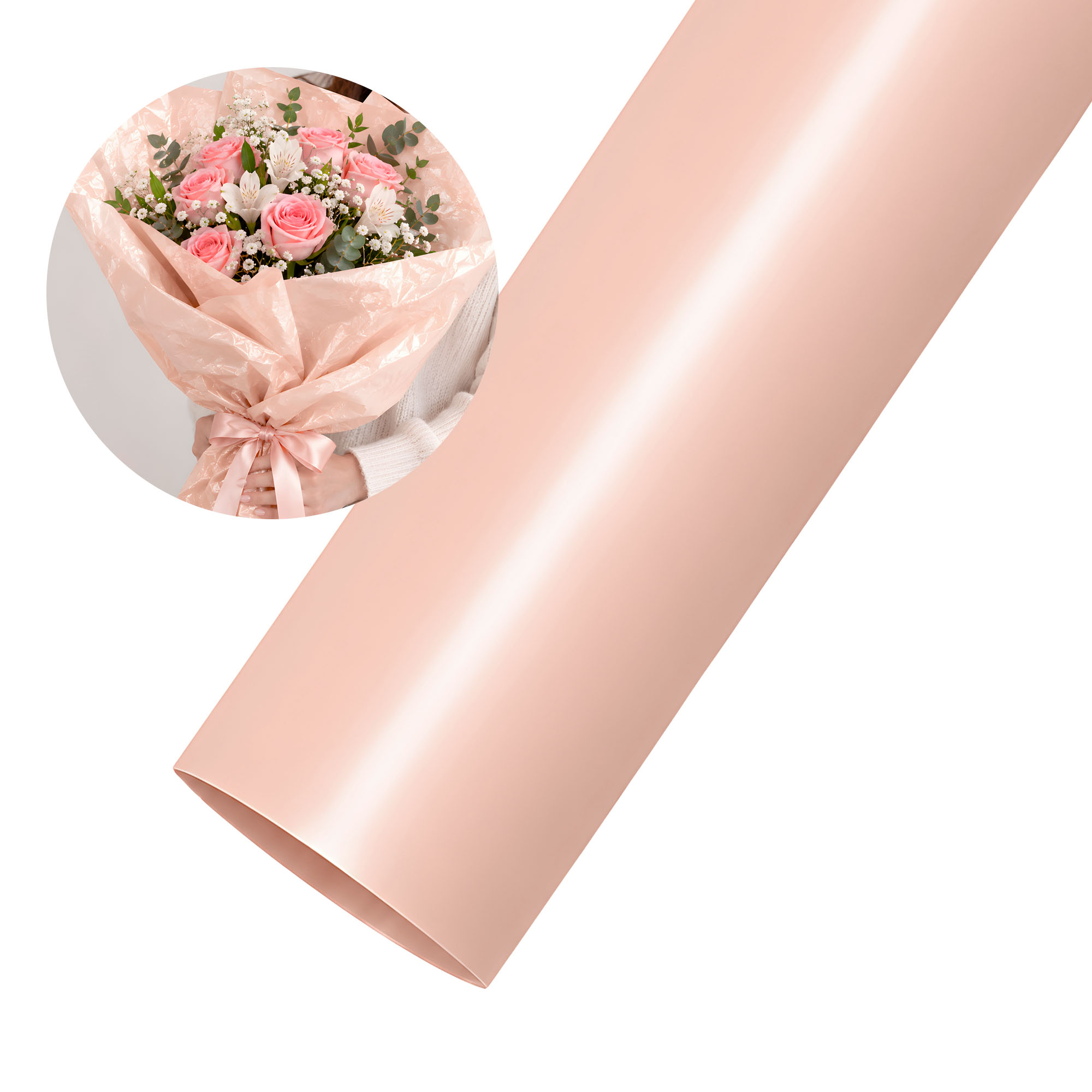 20 Pliegos Papel Perlado Para Envolver Flores Ramos Floristería Colores 50X70 CM  23
