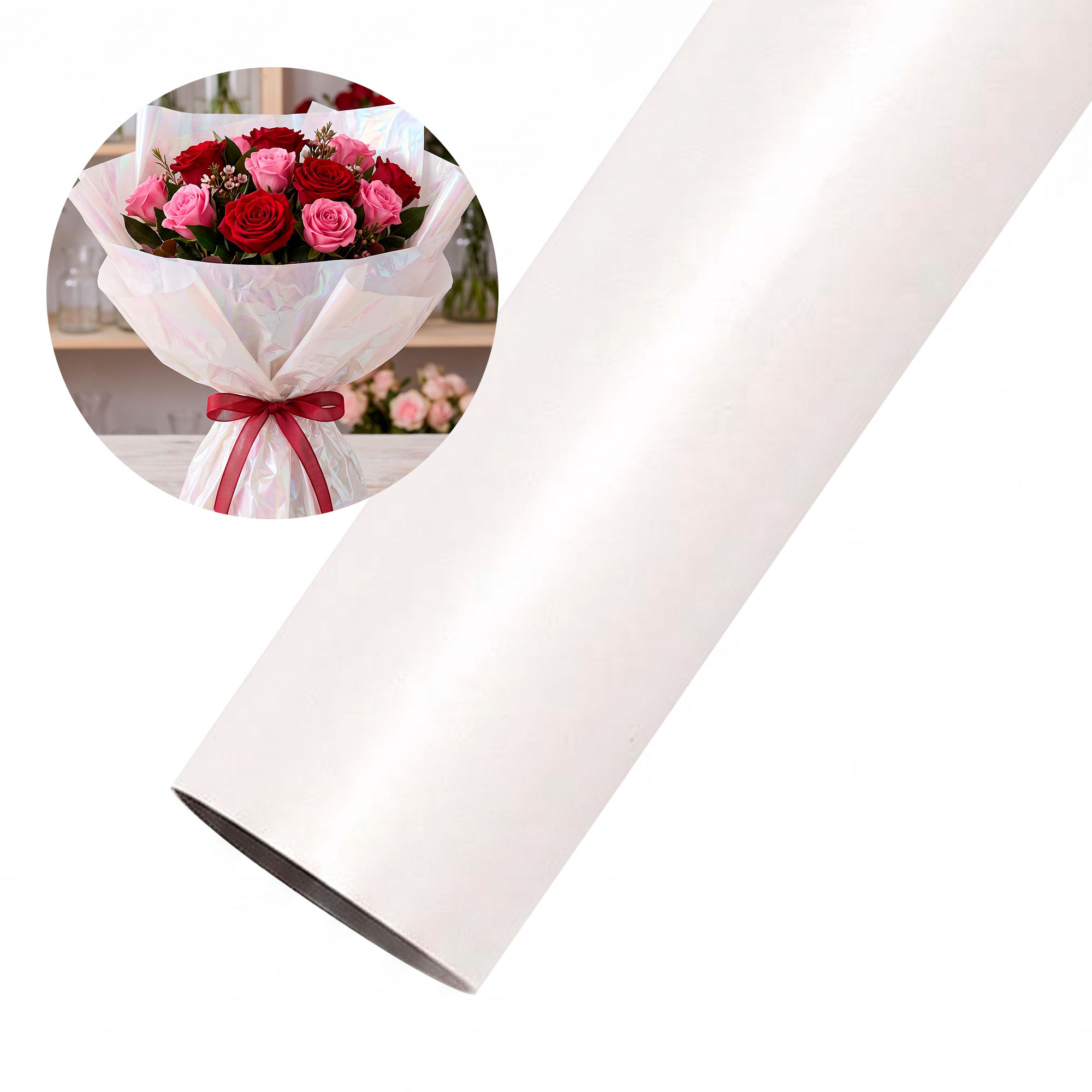 20 Pliegos Papel Perlado Para Envolver Flores Ramos Floristería Colores 50X70 CM  11
