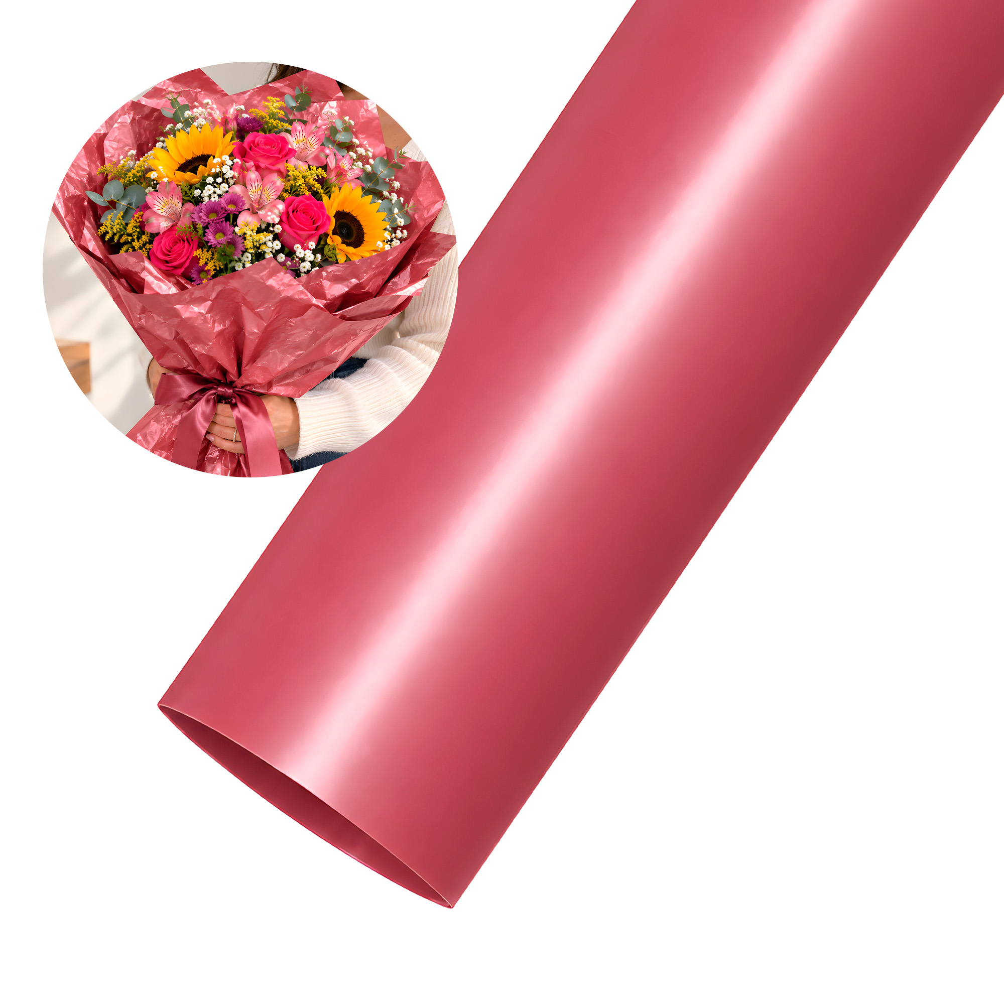 20 Pliegos Papel Perlado Para Envolver Flores Ramos Floristería Colores 50X70 CM  21