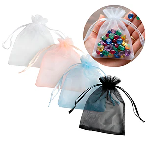 50 Bolsas Organza 7x9 cm Colores Joyeria Regalos Empaque Elegante