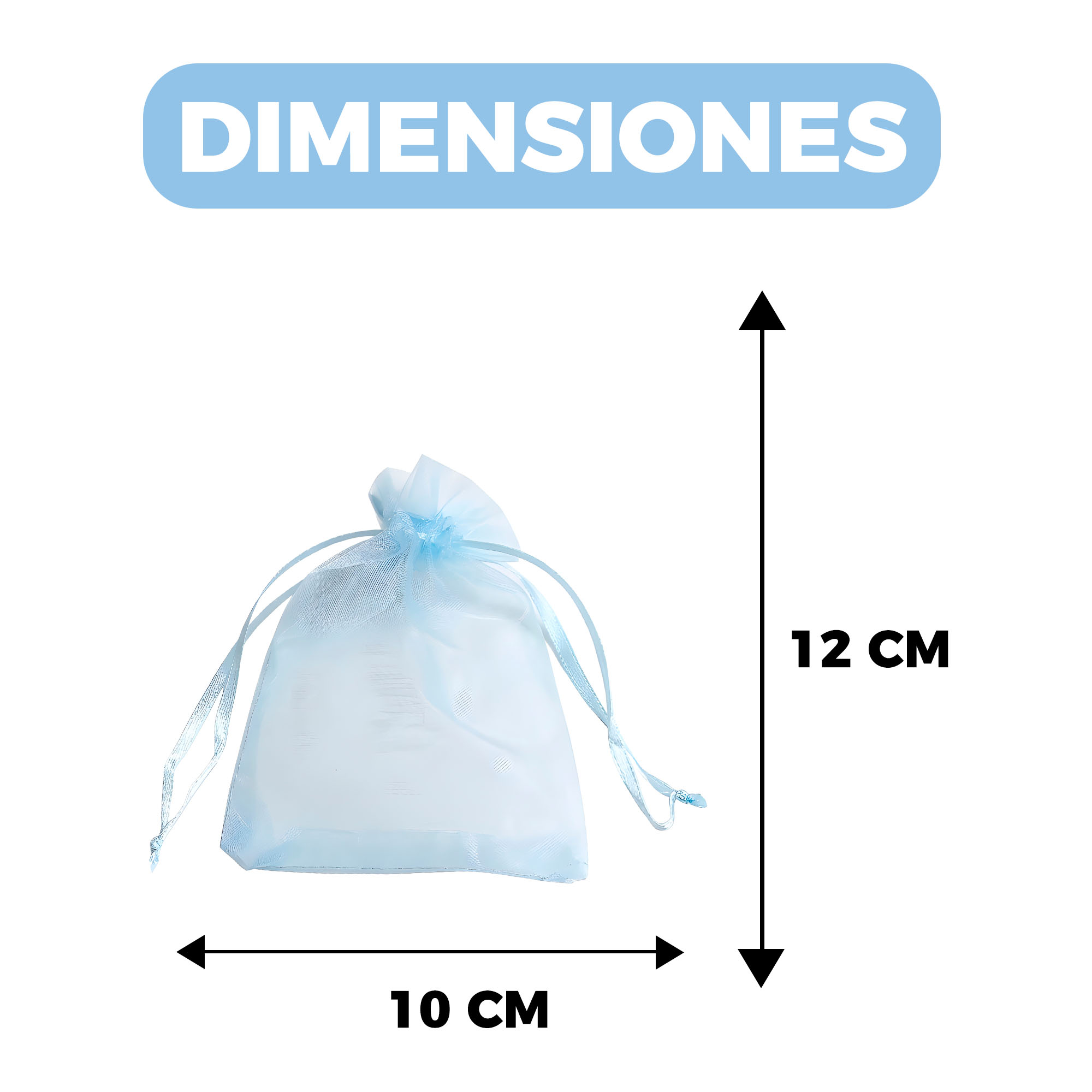 50 Bolsas Organza 10x12 cm Colores Joyeria Regalos Empaque Elegante 2