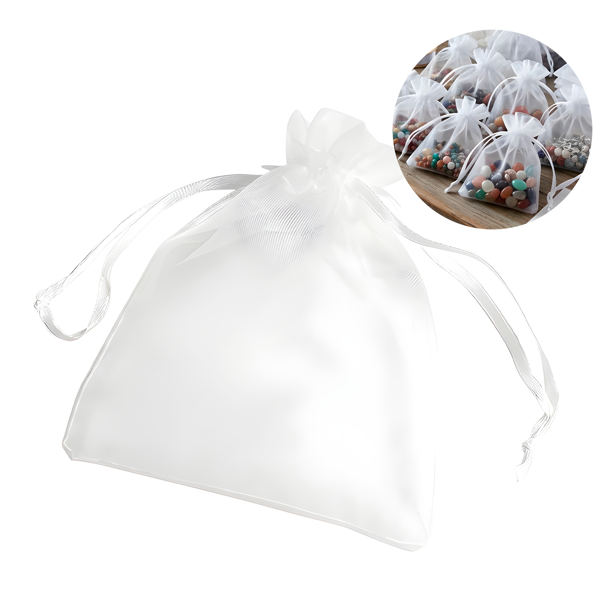 50 Bolsas Organza 10x12 cm Colores Joyeria Regalos Empaque Elegante 14