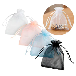 50 Bolsas Organza 10x12 cm Colores Joyeria Regalos Empaque Elegante