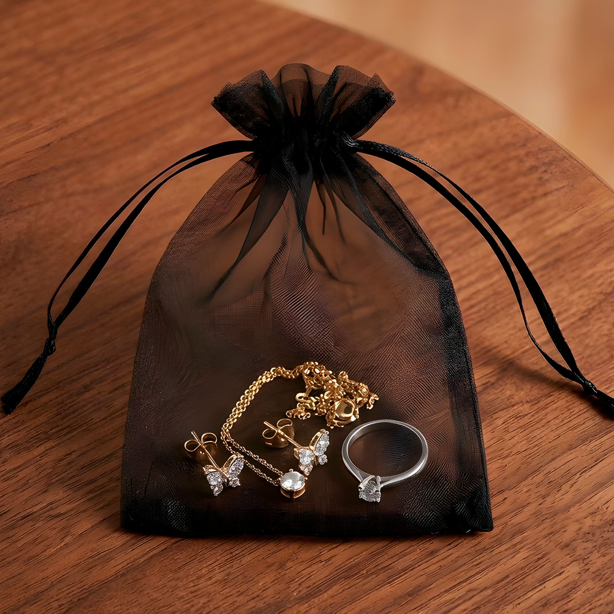 50 Bolsas Organza 10x12 cm Colores Joyeria Regalos Empaque Elegante 9